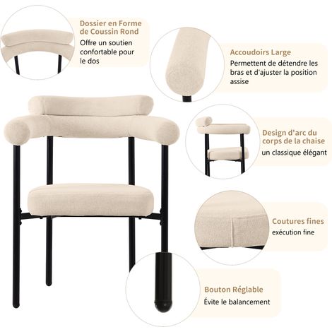 6 chaises de salle à manger. Des chaises modernes et élégantes, fabriquées en cuir naturel de couleur crème. Confortables, idéales pour les salles à manger, les séjours et les bureaux. Disponibles dan (1/5)