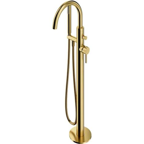 OMNIRES Y - Grifería de baño para suelo, con cuerpo, latón cepillado Y1233-SBSB (1/2)