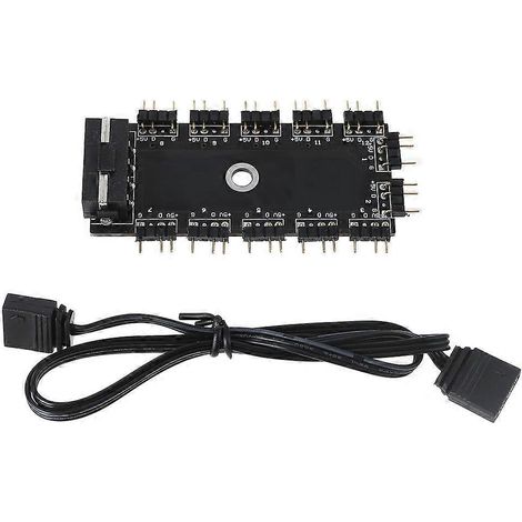 AURA SYNC Hub répartiteur ARGB 5V 3 broches pour boîtier et câble d'extension RGB - 4 broches (1/4)