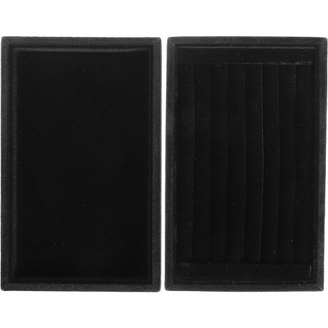 Lot de 2 plateaux de rangement pour bagues, présentoirs pour bagues, petits plateaux de rangement pour bijoux (1/4)