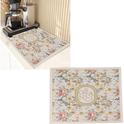 Tapis de protection pour machine à café, réfrigérateur, lave-linge, four à micro-ondes, set de table, housse de réfrigérateur, en cuir, antitache et imperméable, 55 x 60 cm (1/5)