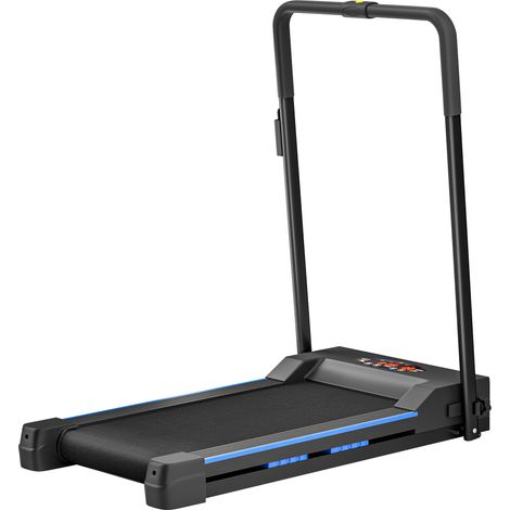 Folding Motorised Home Treadmill Walking Machine LCD Monitor, Blue (1/5)
