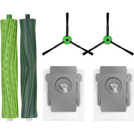 Compatible con el kit de repuestos para aspiradoras robot iRobot Roomba Combo J7 + J9+, juego de 5 piezas (1 cepillo principal + 2 cepillos laterales + 2 bolsas para el polvo). (1/5)