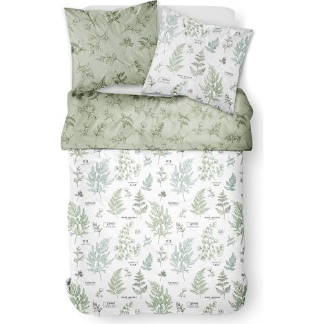 Parure de couette réversible 100% coton 57 fils 260x240 NZO (1/5)