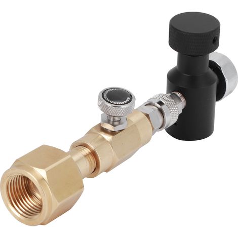 CO2-Flaschen-Nachfülladapter W21.8-14 mit Auslassventil, ASA 1500 PSI Manometer. (1/5)