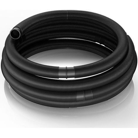 Wiltec Tubo de piscina negro – 6 m de largo, Ø 32 mm – Tubo flotante solar con secciones prefabricadas – 165 g/m – fabricado en Europa – Manguera de aspiración solar (1/5)