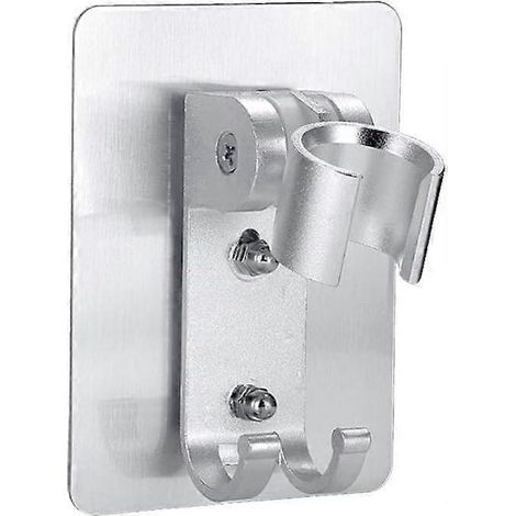 Support mural pour pommeau de douche - Support pour pommeau de douche - Adhésif puissant - Support réglable pour douchette avec 2 crochets, support pour pommeau de douche et bidet (1/4)
