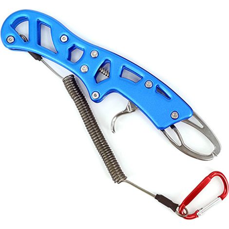 Pinces à lèvres de poisson en alliage d'aluminium, utilisation à une main, contrôle facile, préhension portable, couleur bleue (1/5)