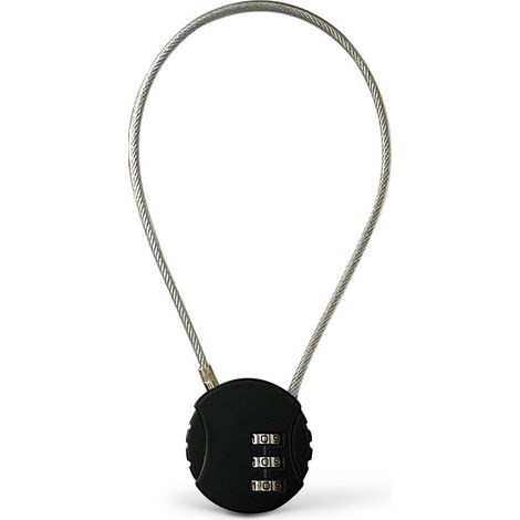 Conjunto de dos piezas que incluye un cable de acero extendido, un cable de acero delgado, un candado de combinación, un candado de cordón, un candado para casco, un candado para equipaje y un (1/4)