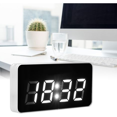 Selbstklebende Wanduhr fürs Wohnzimmer, 100–240 V, elegante LED-Uhr mit fremdsprachiger Anzeige, USB-Stromversorgung, 5 V Gleichstrom, europäischer Standard (1/5)