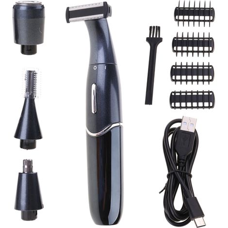 Rasoir rechargeable pour femmes 4 en 1, épilateur visage et corps, tondeuse-AquaForge