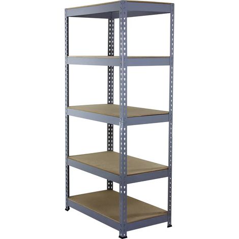 Q-Rax Grey Shelving Units - 90cm x 180cm x 50cm