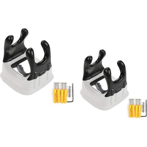 Set aus 2 Fahrradparkschlaufen, wandmontierter Fahrradständer, kompatibel mit Mountainbikes und Rennrädern, vertikale und horizontale Wandmontage (1/5)