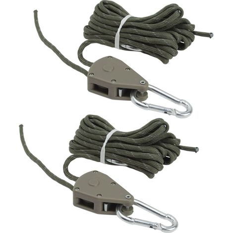 royaluxe -pièces 5m tente de Camping cordon de vent réglable corde de tente extérie avec auvent de poulie installation rapide corde de Camping OD vert (1/5)