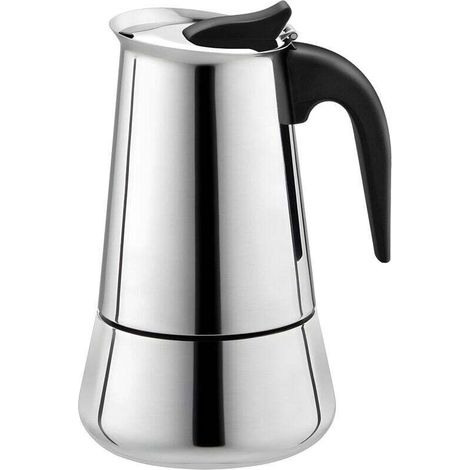 Espressomaschine, Herdkanne, Espressokanne, italienisches Design, 100 ml, Edelstahl