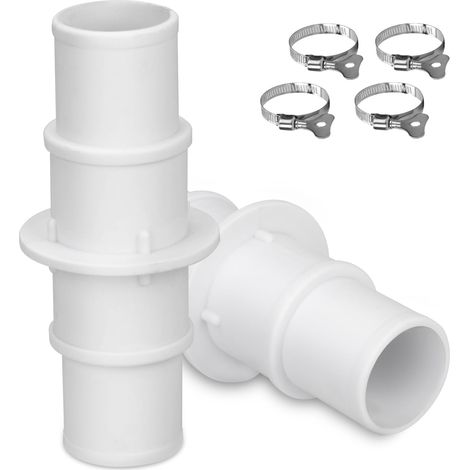 Raccord adaptateur pour tuyau de piscine 1-1/4" – Compatible avec les pompes de filtration Intex modèles 607 et 637 – Raccord d'adaptation amélioré pour tuyaux de pompe de piscine