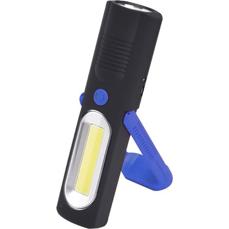 Multifunctional Rechargeable LED Work Light Repair Machine Emergency Strong Light Flashlight - Rechargeable Blue (1/5)