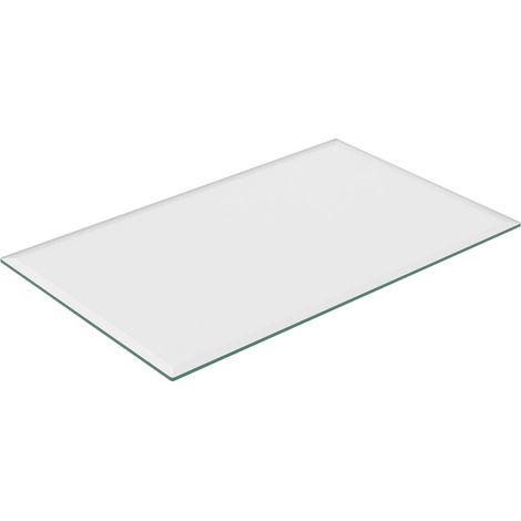 1 Plaque Verre Table Rectangulaire 100x62cm Épaisseur 8mm Transparente Cheminée