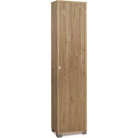 Armoire colonne 1 porte 43L x 29P x H190 – Finition noyer Stelvio – Sarmog (1/5)