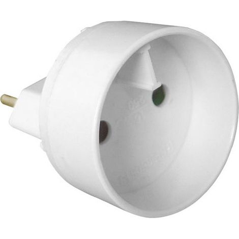 Adaptador Macho 6A a Hembra 16A Blanco - Zenitech