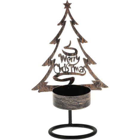 Bougeoir de Noël en fer forgé, bougeoir de table, décoration de Noël (1/3)
