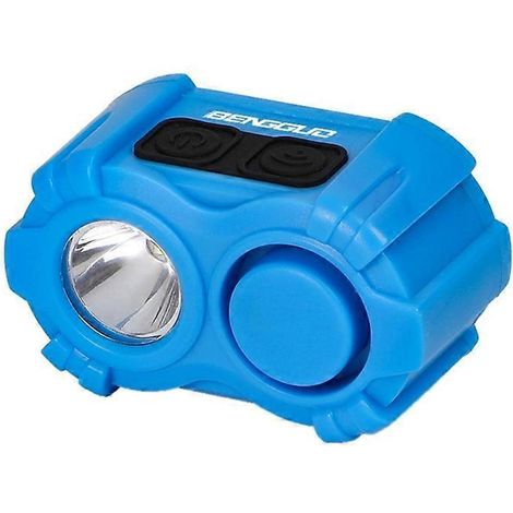 2-in-1 Fahrradscheinwerfer mit Hupe, wasserdicht, USB-C-wiederaufladbar, blaues Licht mit eingebauter Hupe.