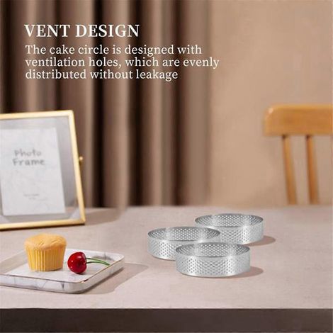 20 cercles à tartelettes de 8 cm avec trous - Moules à pâtisserie (1/5)
