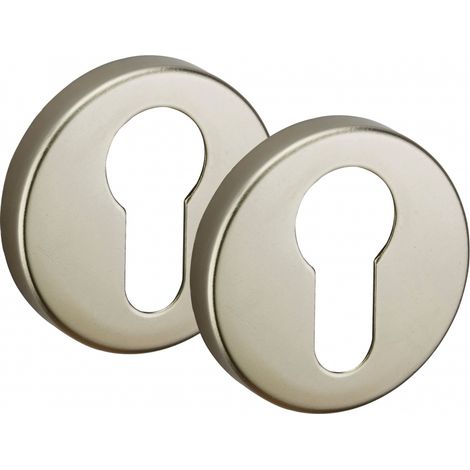 Rosace anodisé inox trou de cylindre (la paire)