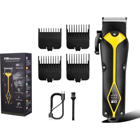 Tondeuse à Cheveux,Rasoir Réglable 4 Niveaux Rechargeable Cheveux sans Fil et Rasoir Électrique - Pour Toilettage Coiffure À Domicile Voyage Quotidien Cadeau Mari Petit Ami Père