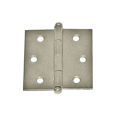 Cerniere pomoli sferici - 40 x 40 mm. in ferro nichelato - 2 pz.
