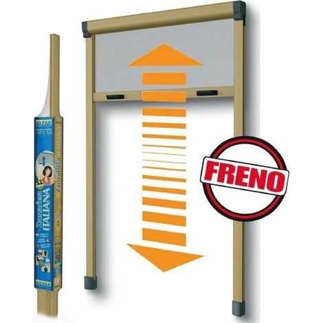 Zanzariera Avvolgibile per Finestra Medal Bazar in Alluminio Bronzo, Modello Hobby, Dimensioni 80x170 cm, con Frizione e Kit Completo