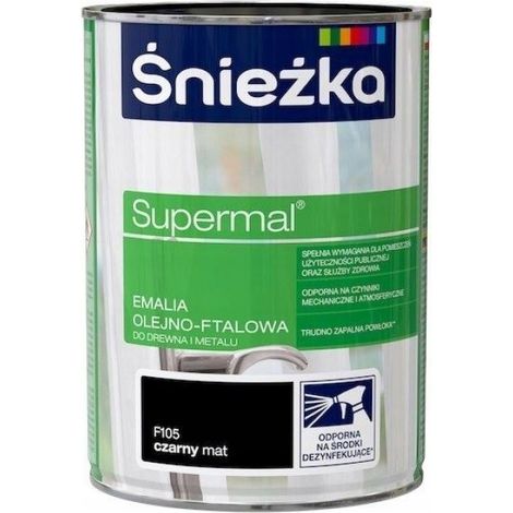 Émail Huile-Phtalique - Bois Métal - Noir Mat - 0,8 L