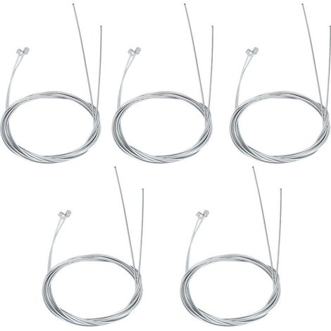 Lot de 10 câbles de frein pour vélo, 1800 mm, 1,5 mm², revêtement zinc, pour VTT et vélo de route. Accessoires de cyclisme. (1/5)