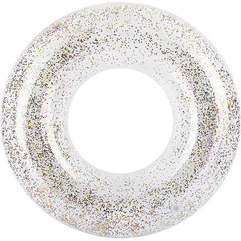 Bouée de natation transparente à paillettes scintillantes, diamètre intérieur de 30cm (10-15 ans) (1/5)