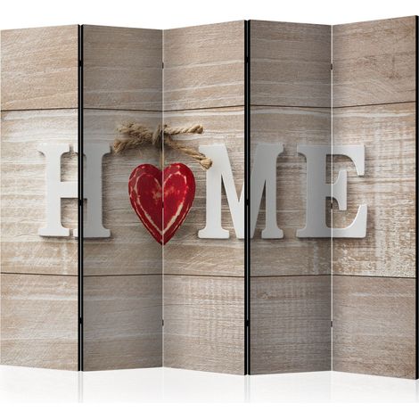 Paravento - Room divider - Home and red heart - 225x172 (1/4)