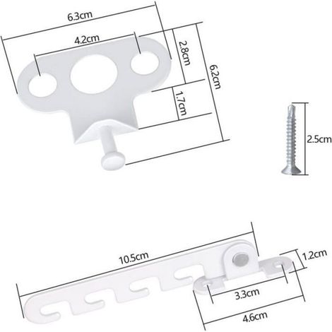 Verrou Entrebâilleur de Fenêtre 2 PCS, Restricteur de Fenêtre avec Vis pour Contrôler l'Ouverture (Blanc) (1/4)