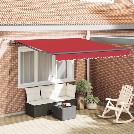 Tela de toldo Rojo 300 x 250 cm Poliéster