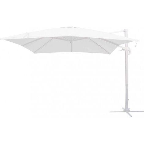 Ombrellone da Giardino con Led Pitagora 3x4 m in Alluminio Bianco Telo Bianco (1/3)