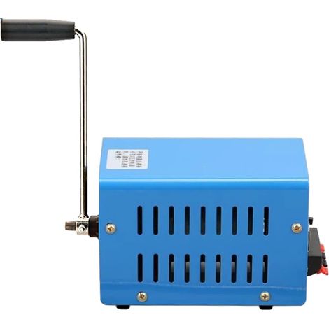 Générateur à manivelle, Alimentation d'urgence portable, Chargeur écologique, Bleu (1/2)