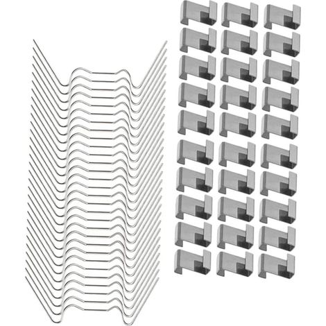 100 defixation en acier inoxydable pour vitrage de serre (avec 50 clips en fil de fer W pour et 50 clips à recouvrement en Z pour) (1/5)