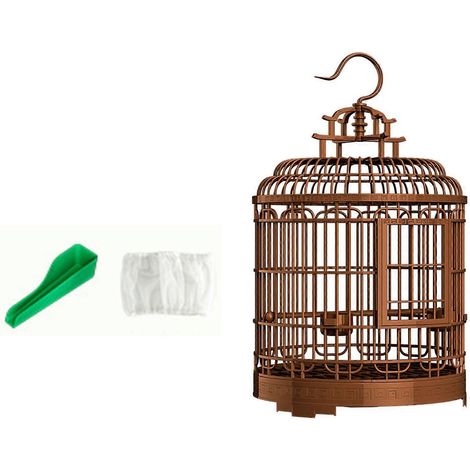 [LCS] Cage à oiseaux de luxe avec crochet de suspension pour perroquets, canaris, pinsons, perruches - Style A