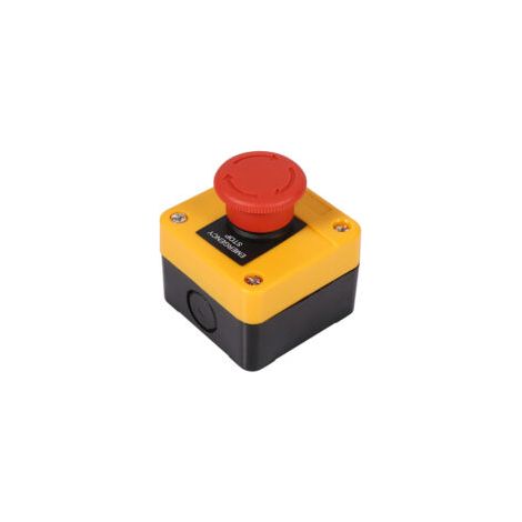 Coque en plastique 660V 10A, 1 pièce, panneau rouge, arrêt d'urgence, bouton-poussoir champignon, nouveau