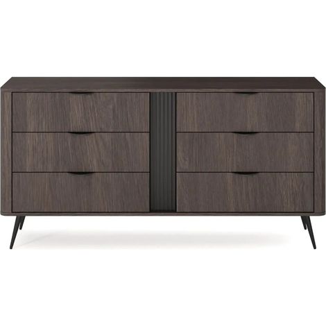 SELENA - Buffet 163cm -bois de chêne - Chêne foncé (1/5)