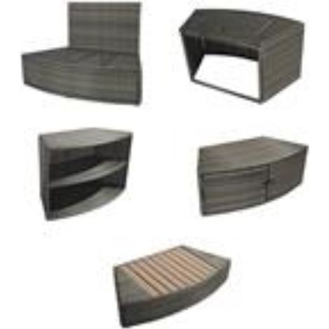 Arredo Spa semirigido Octopus Netspa in PVC intrecciato - Diametro esterno totale 290cm - Set di 5 moduli (1/2)