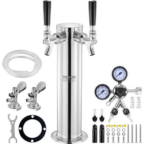 Kit Colonne à Bière 2 Robinets Distributeur de Bière Boisson en (1/5)