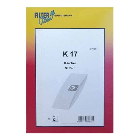 SACHET DE SACS X3 KARCHER POUR PIECES ASPIRATEUR NETTOYEUR PETIT ELECTROMENAGER - K17