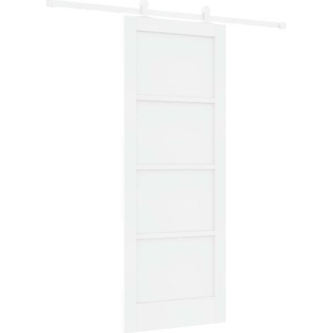 Puerta Corredera 78 x 202 cm Madera de ingeniería Blanco vidaXL (1/5)