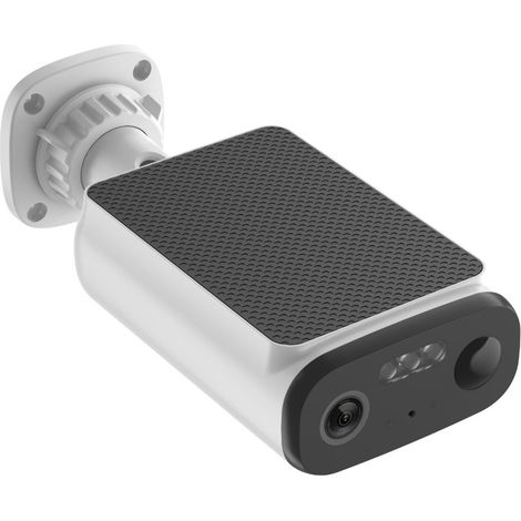 Caméra de surveillance extérieure solaire Konyks Camini Air 3S 4K Wi-Fi IP66 vision couleur PIR double bande grise