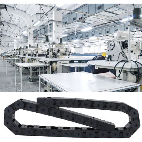 Chaîne porte-câble en nylon noir R38 de 1 mètre pour imprimante 3D et machine CNC, 18 x 25 mm (1/5)