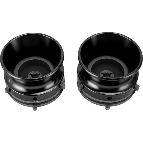 NAB Universal-Adapter aus polierter Aluminiumlegierung, 1/4" 10 Zoll für Studer ReVox, Akai, Teac – 2 Stück, Schwarz (1/5)